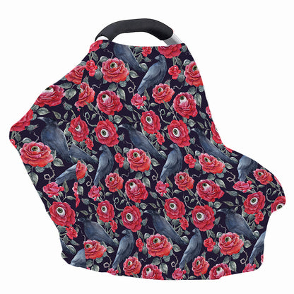 Eyeball Rose Pattern Print Baby Seat Cover