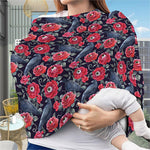 Eyeball Rose Pattern Print Baby Seat Cover