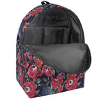 Eyeball Rose Pattern Print Backpack