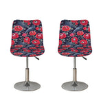 Eyeball Rose Pattern Print Bar Stool Covers