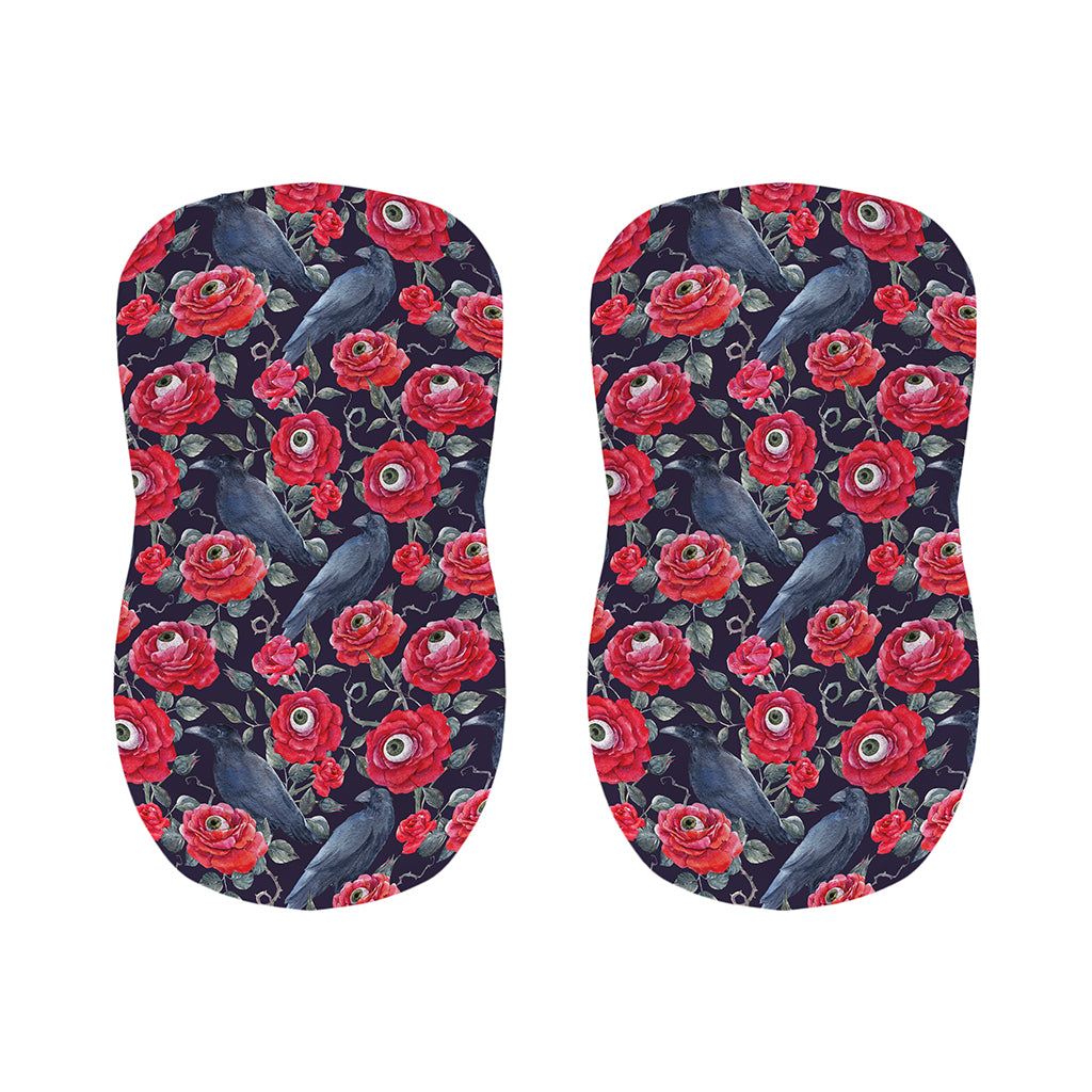 Eyeball Rose Pattern Print Bar Stool Covers