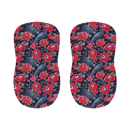 Eyeball Rose Pattern Print Bar Stool Covers