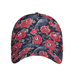 Eyeball Rose Pattern Print Baseball Cap