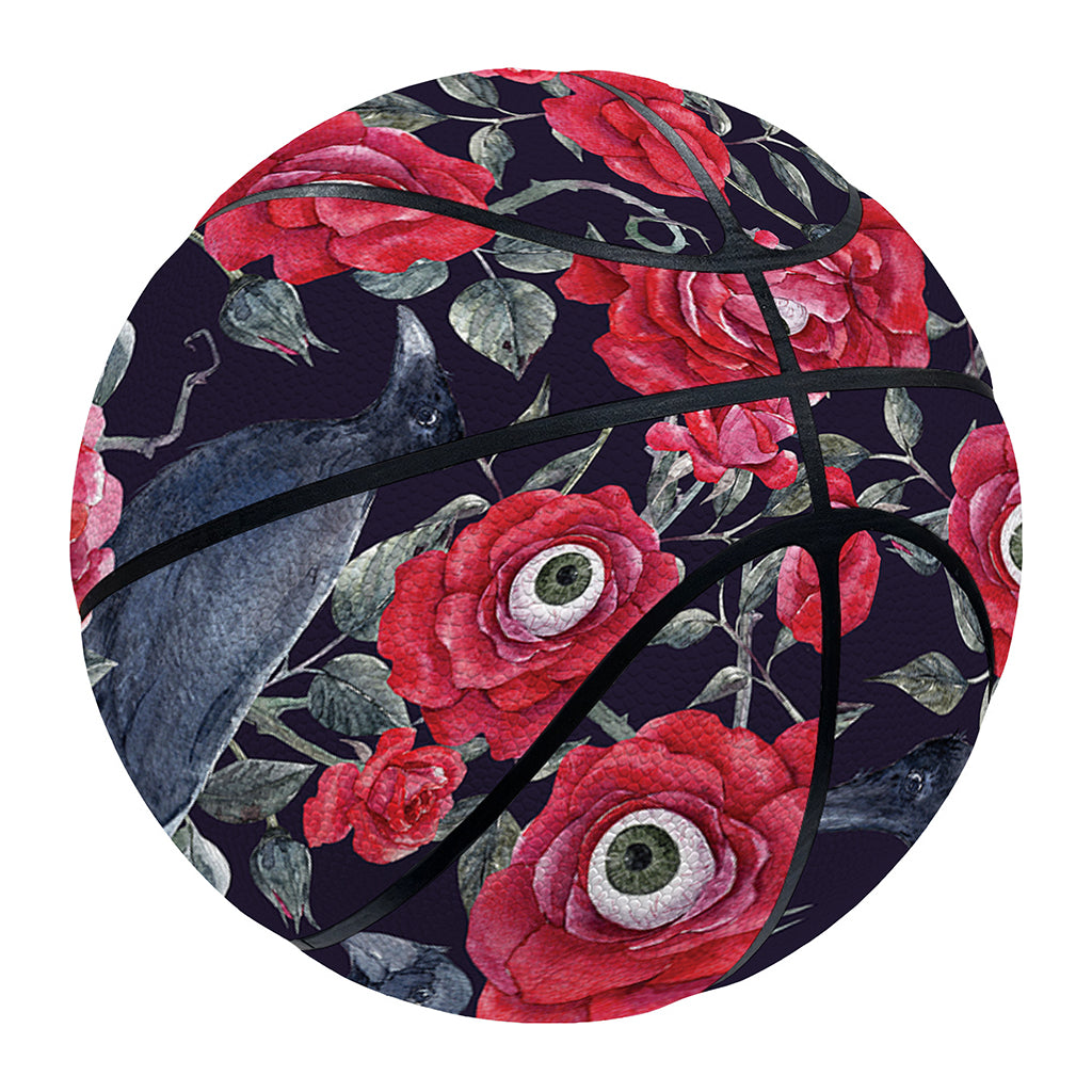 Eyeball Rose Pattern Print Basketball
