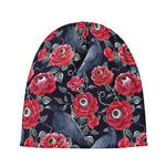 Eyeball Rose Pattern Print Beanie