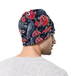 Eyeball Rose Pattern Print Beanie