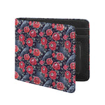 Eyeball Rose Pattern Print Bifold Wallet
