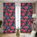 Eyeball Rose Pattern Print Dimout Pencil Pleat Curtains