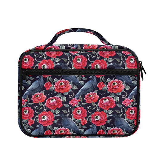 Eyeball Rose Pattern Print Briefcase Bible Bag