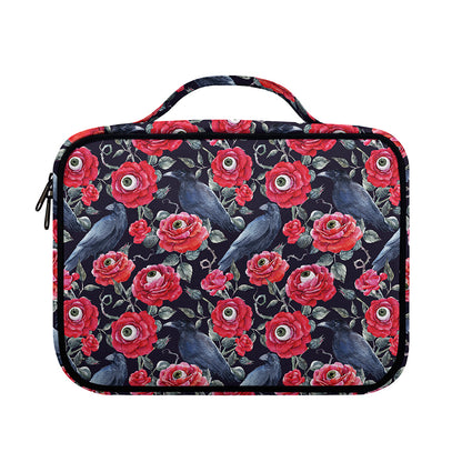 Eyeball Rose Pattern Print Briefcase Bible Bag