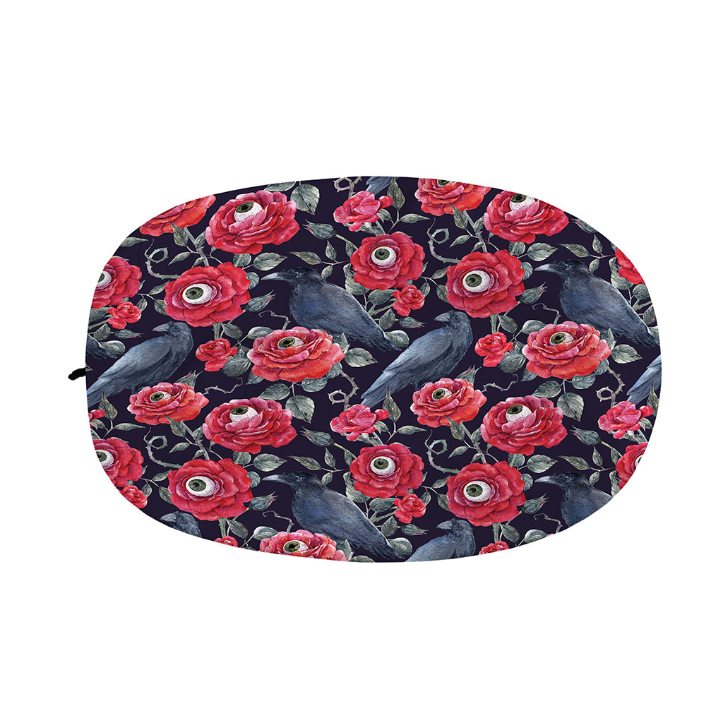 Eyeball Rose Pattern Print Car Side Mirror Covers