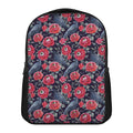 Eyeball Rose Pattern Print Casual Backpack