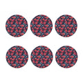 Eyeball Rose Pattern Print Coaster Set