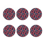 Eyeball Rose Pattern Print Coaster Set