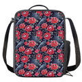 Eyeball Rose Pattern Print Crossbody Lunch Bag