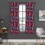 Eyeball Rose Pattern Print Curtain