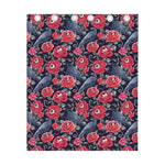 Eyeball Rose Pattern Print Curtain