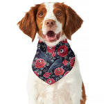 Eyeball Rose Pattern Print Dog Bandana