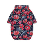 Eyeball Rose Pattern Print Dog Zip Up Hoodie