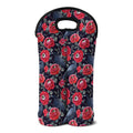 Eyeball Rose Pattern Print Double Neoprene Wine Tote