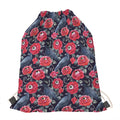 Eyeball Rose Pattern Print Drawstring Bag