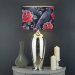Eyeball Rose Pattern Print Drum Lamp Shade