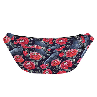 Eyeball Rose Pattern Print Fanny Pack
