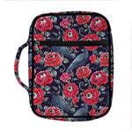 Eyeball Rose Pattern Print Front Pocket Bible Bag