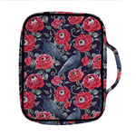 Eyeball Rose Pattern Print Front Pocket Bible Bag