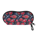 Eyeball Rose Pattern Print Glasses Case