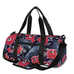 Eyeball Rose Pattern Print Gym Bag