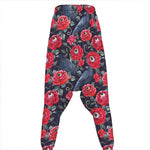 Eyeball Rose Pattern Print Hammer Pants