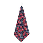 Eyeball Rose Pattern Print Hand Towel