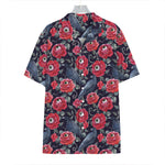 Eyeball Rose Pattern Print Hawaiian Shirt
