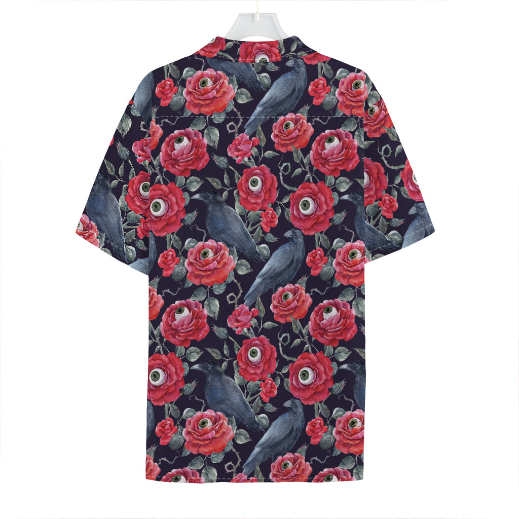 Eyeball Rose Pattern Print Hawaiian Shirt