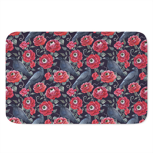 Eyeball Rose Pattern Print Indoor Door Mat
