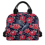 Eyeball Rose Pattern Print Insulated Lunch Bag