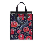 Eyeball Rose Pattern Print Insulated Lunch Tote