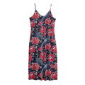 Eyeball Rose Pattern Print Jersey Midi Cami Dress