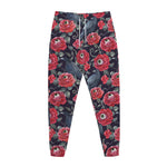 Eyeball Rose Pattern Print Jogger Pants