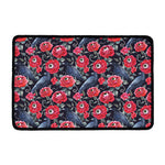 Eyeball Rose Pattern Print Kitchen Mat