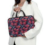 Eyeball Rose Pattern Print Laptop Sleeve With Handle