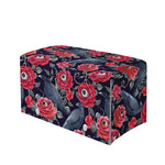 Eyeball Rose Pattern Print Leather Tissue Box Cover