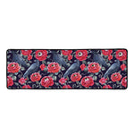 Eyeball Rose Pattern Print Long Kitchen Mat
