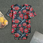 Eyeball Rose Pattern Print Men's Bodysuit
