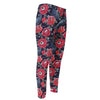 Eyeball Rose Pattern Print Men's Compression Pants