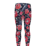 Eyeball Rose Pattern Print Men's leggings