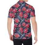Eyeball Rose Pattern Print Men's Shirt