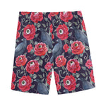 Eyeball Rose Pattern Print Men's Sports Shorts