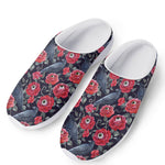 Eyeball Rose Pattern Print Mesh Casual Shoes